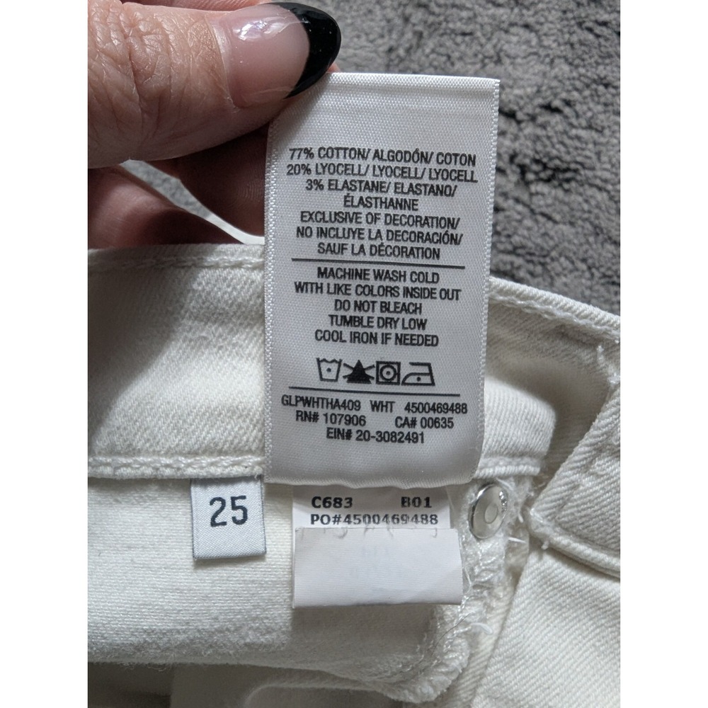 Hudson Blair High Rise Super Skinny Ankle Jeans Women's Size 25 White - Picture 6 of 14